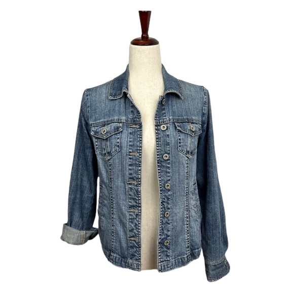 Tommy Hilfiger Jean Denim Jacket. Distressed. Small - Picture 1 of 10